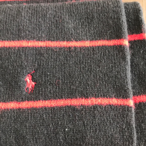 POLO RALPH LAUREN VARSITY STRIPES 100% LAMBS WOOL - Picture 3 of 3